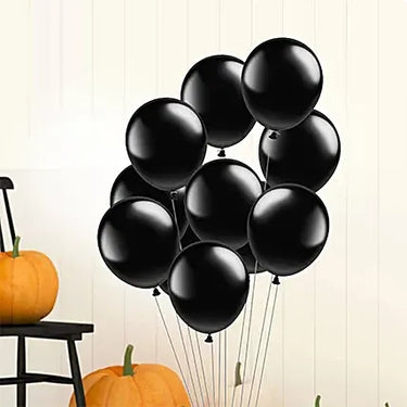 Black Latex Balloons, Set of 10, Helium Gas, Elegant Decor, Buy Black Latex Balloons Online